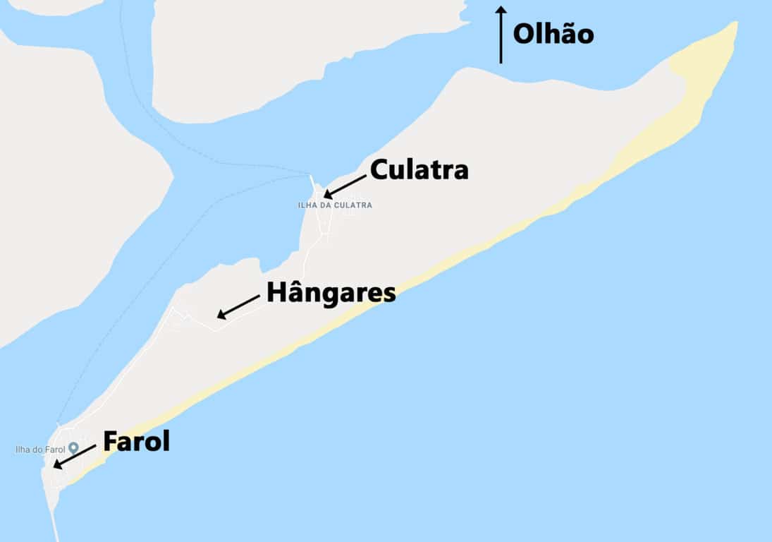 Islands of southern Portugal reached from Olhao and Faro