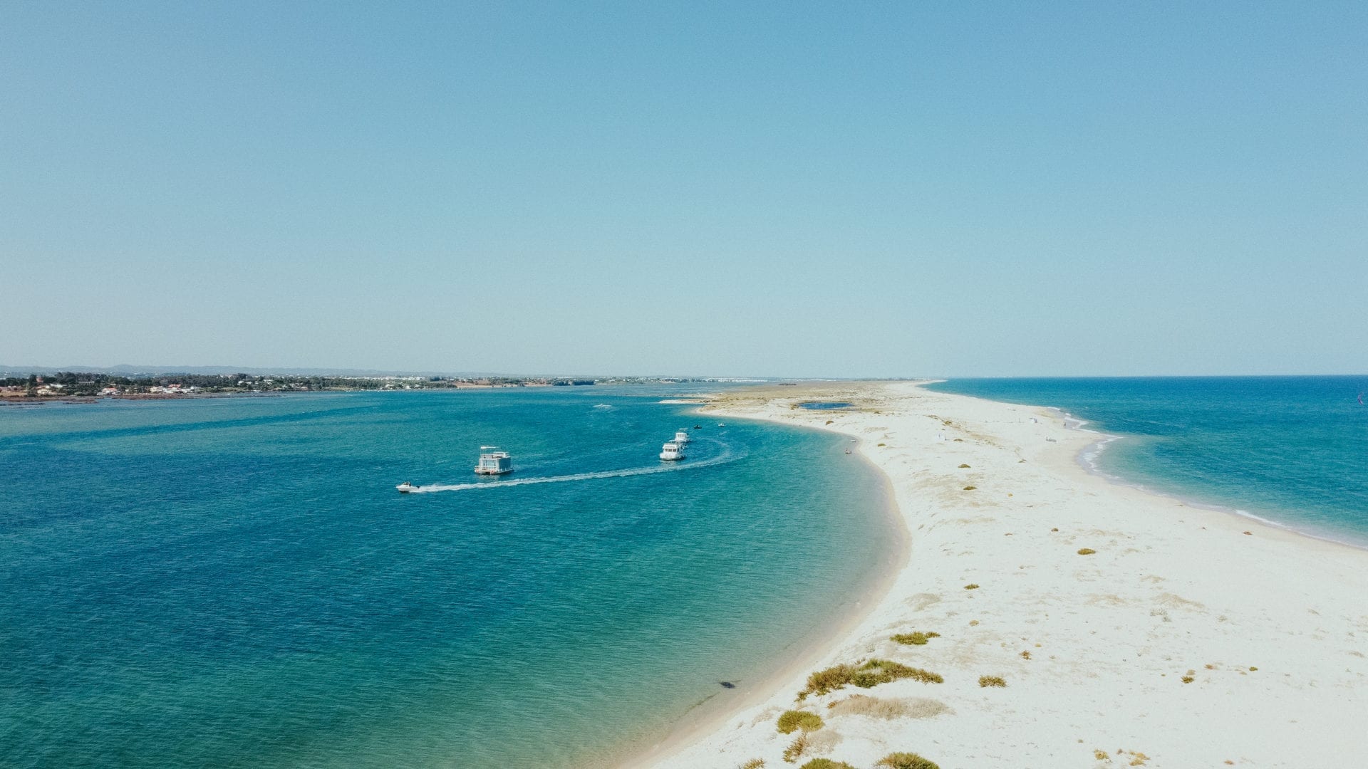 Islands of Ria Formosa reached from Fuseta