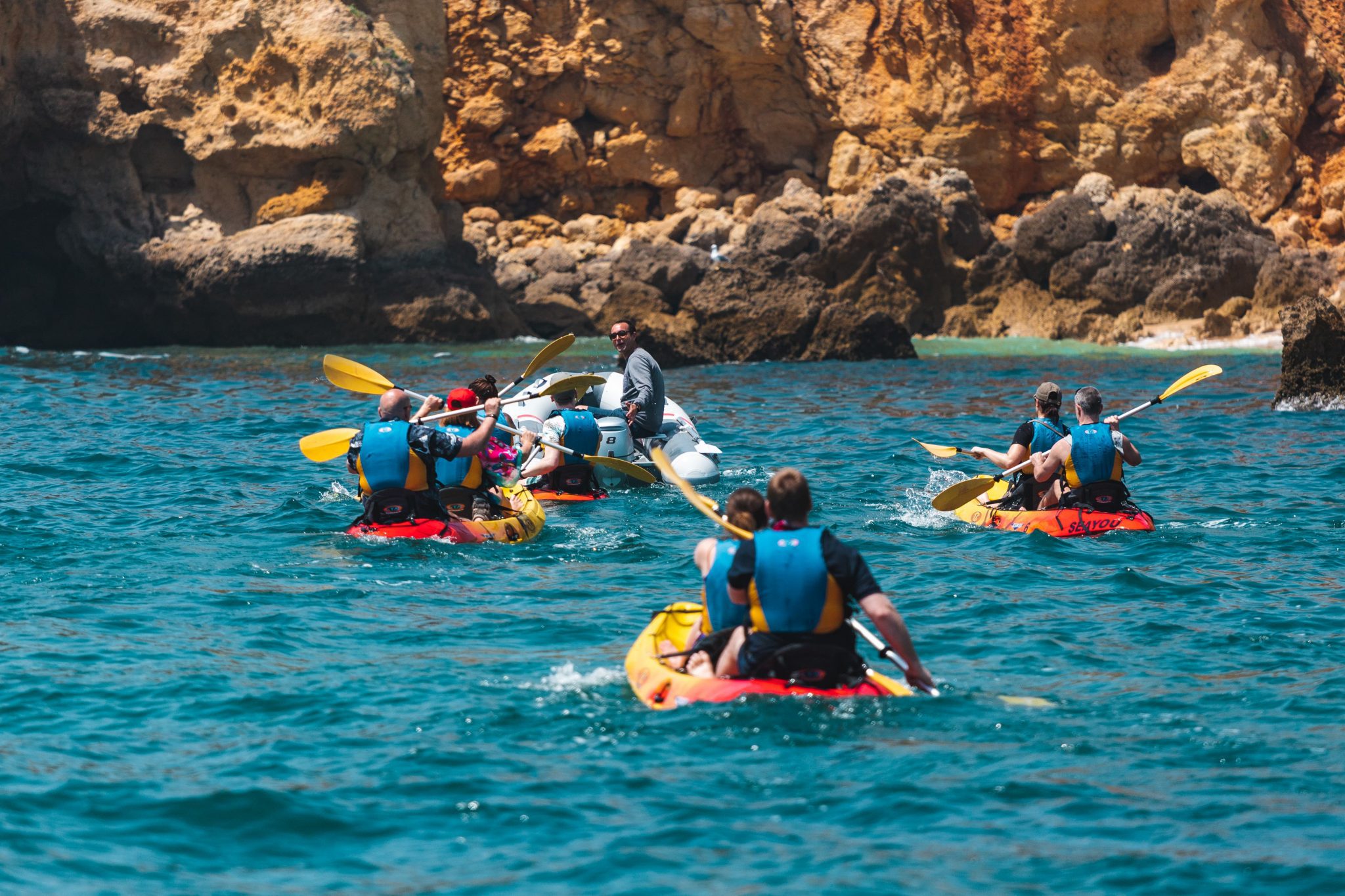 Excursión guiada en kayak en Albufeira – Playa de Castelo